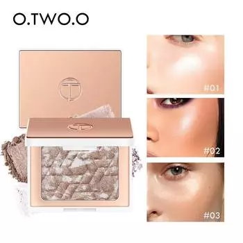 O.TWO.O Star-moving Shimmering Diamond Highlighter Powder Matte Highlighter Blush - Переносица для носа Ключицы Три в одном