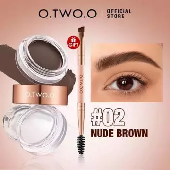 O.TWO.O Водостойкая помада для бровей, гель-воск для бровей, стойкая кремовая текстура, оттенок для век, 02_1005006228587358