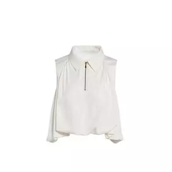 Oajer Ou Jier Women s Clothing Store Flagship Ou Same Style Dora Fairy Shirt Women s Summer Polo Sleeveless Tops White XL
