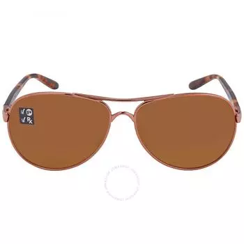 Oakley Feedback Brown Gradient Polarized Pilot Ladies Sunglasses OO4079 407914 59
