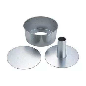 Oaks Chiffon & Sponge Cake Mold, Made in Japan, 17cm Silver