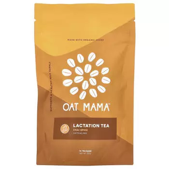Oat Mama, Чай для кормящих мам, со вкусом специй, без кофеина, 14 пакетиков, 32 г