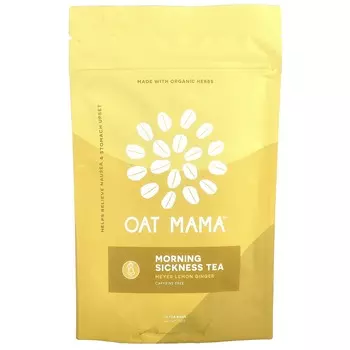 Oat Mama, чай от утренней тошноты, лимон Мейера и имбирь, без кофеина, 14 чайных пакетиков, 32 г