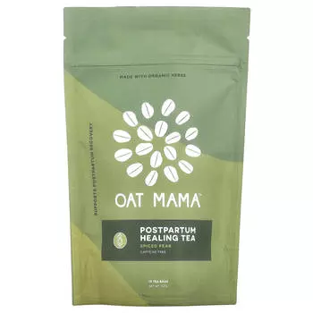 Oat Mama, лечебный чай после родов, пряная груша, без кофеина, 14 чайных пакетиков, 32 г