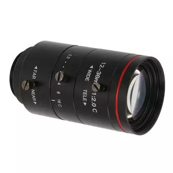 Объектив 1236 мм F2.0, 3 МП, 11,8-дюймовый объектив с креплением C и ручным зумом FA для промышленной камеры видеонаблюдения