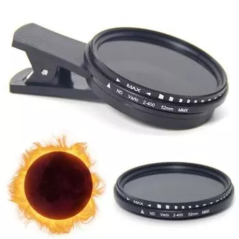 Объектив для смартфона Solar Eclipse с зажимом Регулируемый компактный размер Универсальная простая установка Фильтр для улучшения изображения солнечного затмения