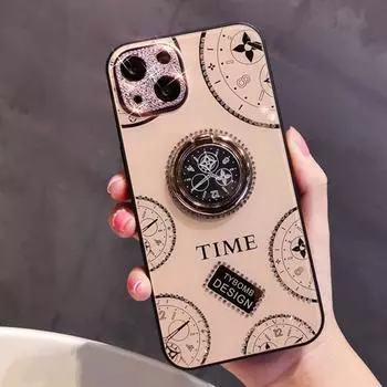 Объектив из закаленного стекла, полый телефон, противоударный, пылезащитный, ультратонкий, полная защита, защита от царапин, блестящие стразы, защита объектива камеры For iPhone13Pro/13ProMax золотистый