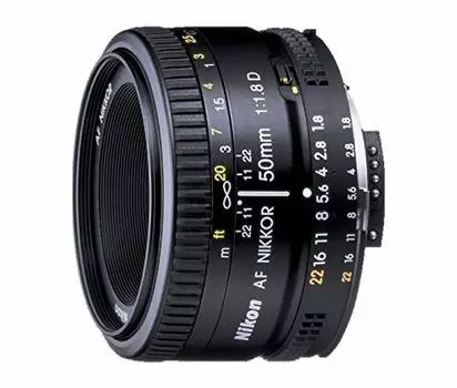 Объектив Nikon с одним фокусом Ai AF Nikkor 50 мм, совместимый с полноразмерной камерой F1.8D