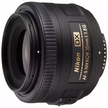 Объектив Nikon с одним фокусом DX NIKKOR 35 мм только для формата Nikon DX AF-S f/1.8G