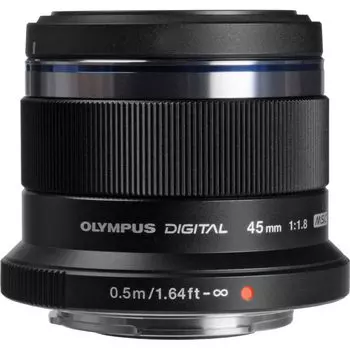 Объектив OLYMPUS Single Focus DIGITAL 45 мм черный M.ZUIKO F1.8
