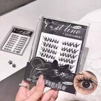 Объемные накладные ресницы с клеем Тонкие пучки накладных ресниц Самоклеящиеся пучки ресниц Вечеринка Style B