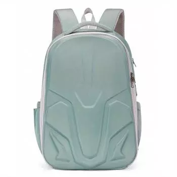 Объемный дорожный рюкзак с отделением для ноутбука, регулируемым плечевым ремнем и изящной цепочкой - прочная ткань Оксфорд светло-зеленый