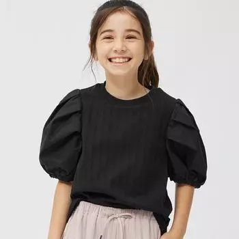 Объемный рукав GU by Uniqlo GIRLS T, рукав 5 минут