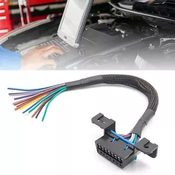 OBD2 16-контактные гнездовые разъемы 12-дюймовые универсальные Obd2 OBDII 16-контактные J1962f гнездовые для открытия кабельных оплеток портов косички