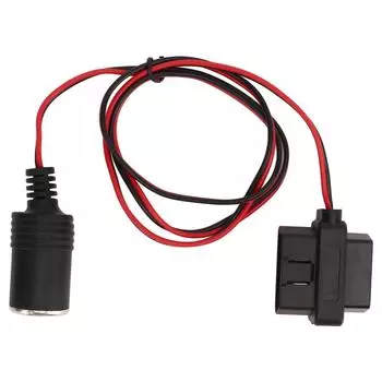 OBD2 адаптер прикуривателя 16-контактный разъем с Т-образной головкой, шнур питания для автомобилей с