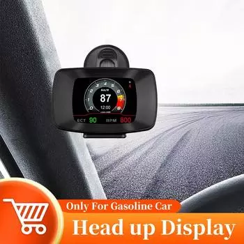 OBD2 + GPS-дисплей, автомобильный спидометр, давление масла, температура воды, турбо-пресс, цифровой дисплей, бортовой компьютер OBD2 для бензинового автомобиля