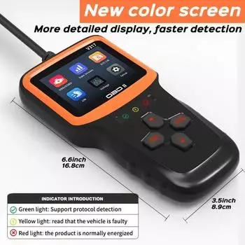 OBD2 Scanner Car Code Reader Check Engine Light Reader OBDII/EOBD Car Computer Diagnostic Scan Tool оранжевый