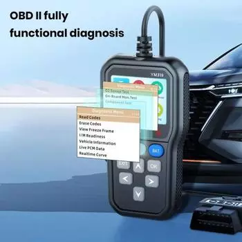 OBD2 Сканер-считыватель Автомобильный диагностический инструмент Не требуется батарея Автоматическое подключение сброса данных Диагностический инструмент Автомобильный считыватель кодов оранжевый