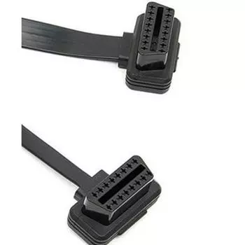 OBD2 Y-разветвитель 1 в 2 удлинительный кабель ультратонкий локоть лапша кабель диагностический соединительный кабель шнур с переключателем