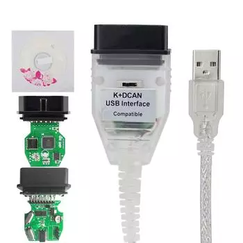OBD 2 USB-кабеля для inpa для bmw K+DCAN USB-интерфейс диагностический инструмент для BMW E46 K+CAN K CAN FTDI FT232 чип-сканер