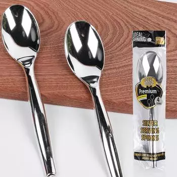 Обеденная ложка из нержавеющей стали, десертная кофейная одноразовая ложка, ложка, бытовая изысканная посуда 1pc серебряный