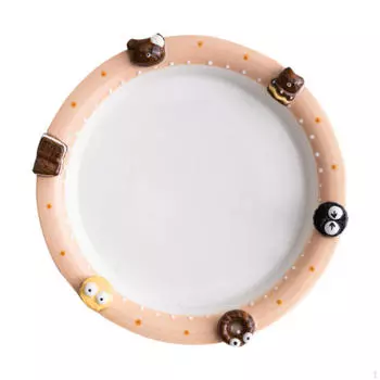 -Обеденная тарелка, десерт с мультяшным дизайном, поднос для стейков, подарок на новоселье, тарелка для фруктового торта oval