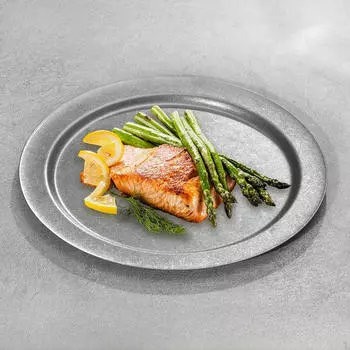 Обеденная тарелка для кемпинга, сервировочное блюдо диаметром 22 см из нержавеющего металла для пляжа