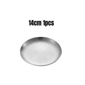 Обеденная тарелка из нержавеющей стали, поднос для пикника на природе, грязезащитная кухонная барная посуда, тарелка для фруктов, закусок, тортов, кухонные принадлежности