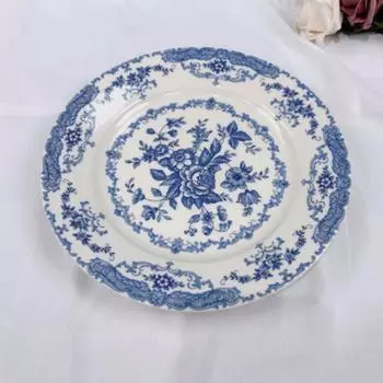 Обеденная тарелка в европейском стиле Керамические тарелки Набор тарелок для десерта Салатная посуда Тарелки с растительным и цветочным узором Бытовое использование Стейк