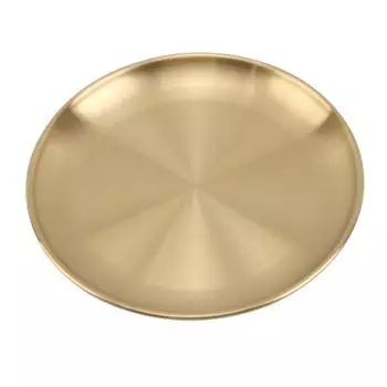 Обеденные тарелки Десертные тарелки Тарелка из нержавеющей стали Фруктовое блюдо Торт Уникальный поднос Круглый поднос None