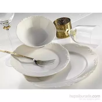 Обеденный набор Ktahya Porselen San Marco Cream, 24 предмета на 6 персон