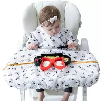 Обеденный стол Bumkins Infant Disney Tray Mate, интегрированный нагрудник с длинными рукавами 41114, 411142 Mini Face, 1 шт.