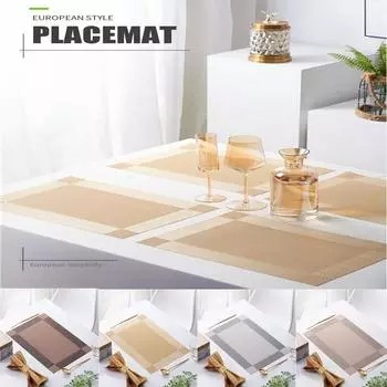 Обеденный стол, модный настольный коврик из ПВХ, коврик для чаши, кофейный коврик, изоляционный коврик, домашний декор золотой