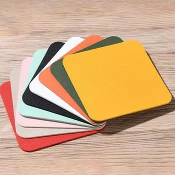 Обеденный стол Подставка для столовых приборов Яркий цвет Износостойкий нескользящий дизайн Круглый квадратный коврик для чашки Коврик для кружки Square