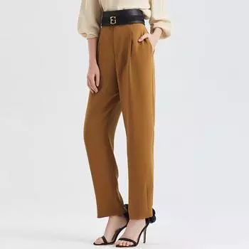Obeg Summer High Waist Concise Career Straight-Leg Pants Deep card 165/M/38