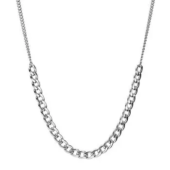 Обернутая комбинация Kihei Chain Surgical Stainless Steel Metal Allergy Custom Pouch Brand [Lion Heart] Ожерелье, 316L, Серебро, Дружелюбный, В комплекте,