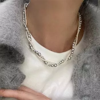 Обернутое ожерелье с двойной магнитной застежкой на шею, колье-чокер, ювелирный подарок