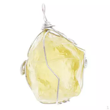 Обернутые проволокой ювелирные изделия, кулон с кристаллами цитрина, подвеска ручной работы