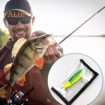 Обертка для рыболовной приманки из прозрачного ПВХ, чехол для крючка удочки, застежка, держатель рыболовной приманки, защитный чехол для хранения рыболовных принадлежностей M зелёный/жёлтый