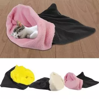 Обертка для сна для домашних животных, большое пространство, дышащее, устойчивое к укусам спальное гнездо для домашних животных и кошек для использования в помещении бежевый