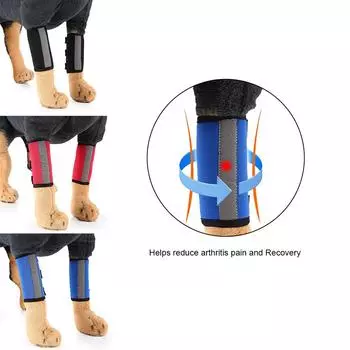 Обертка с крючком для фиксации передней лапы собаки для защиты от травм и растяжений, ран и потерь S красный