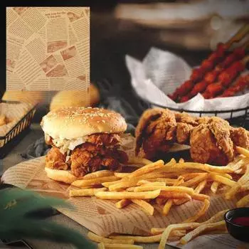 Обертки для сэндвичей Ретро Складные Многоцелевые S 100pcs