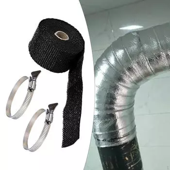 Обертки для труб печей с 2 зажимами Тепловые экраны для выхлопных газов мотоциклов Защита для палаток кемпинга