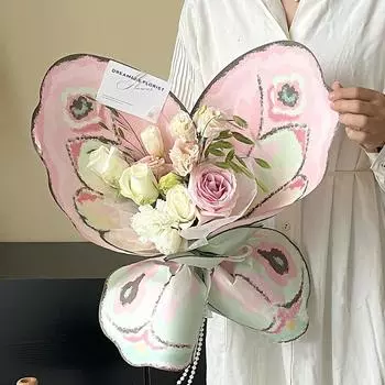 Оберточная бумага для цветов своими руками, оберточная бумага для букета, моделирование крыльев бабочки Netflix, День матери