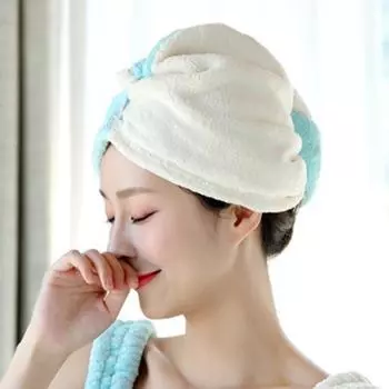 Обертывание для волос Быстросохнущее водопоглощающее полиэстеровое полотенце с очень плотной насадкой для душа