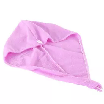 Обертывание для волос из микрофибры, полотенце для сушки ванны, шапочка для спа-головы, тюрбан, сухой душ, горячий душ One Size фиолетовый