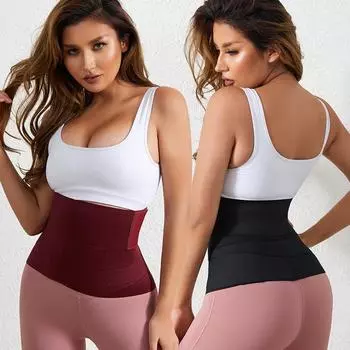 Обертывание вокруг Faja Waist Trainer Утягивающий пояс для упражнений Послеродовой пояс для утяжки талии Эластичный пояс для утягивания талии Женский пояс 3M чёрный
