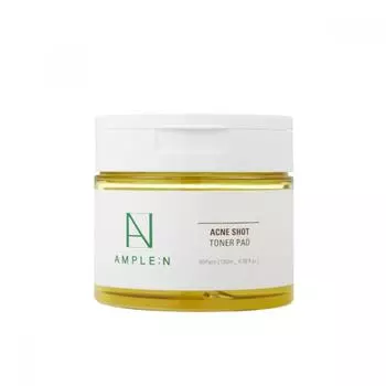 ОБЕСПЕЧЕННЫЙ:N ACNE SHOT TONER PAD 130 мл / 60 подушечек, Отшелушивание, Уход за кожей с акне, Увлажнение, Корейская косметика, Kbeauty, образец