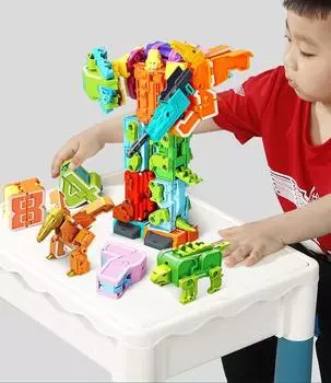 OBEST Динозавр Номер Робот Игрушка Игрушка для Детей Сборка Модель Номер DIY Обучение Разборка Игрушка 3D Головоломка Подарок На Хэллоуин 1-10 День Рождения, Рождество,