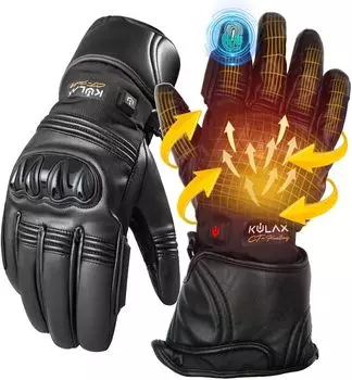 OBEST Электрические перчатки для обогрева мотоцикла, 3 уровня температуры, совместимые с холодным и водяным обогревом мотоцикла для поездок на работу